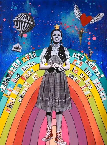 Somewhere over the Rainbow- Mixed media collage thumb