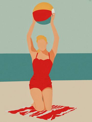 Print of Figurative Beach Mixed Media by Erika C Brothers