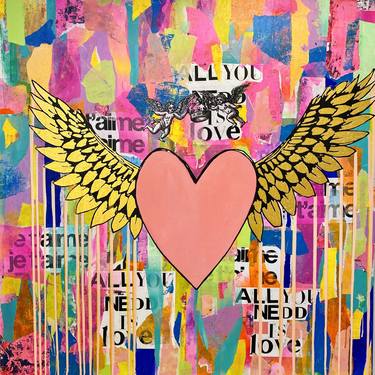 Print of Abstract Love Collage by Erika C Brothers