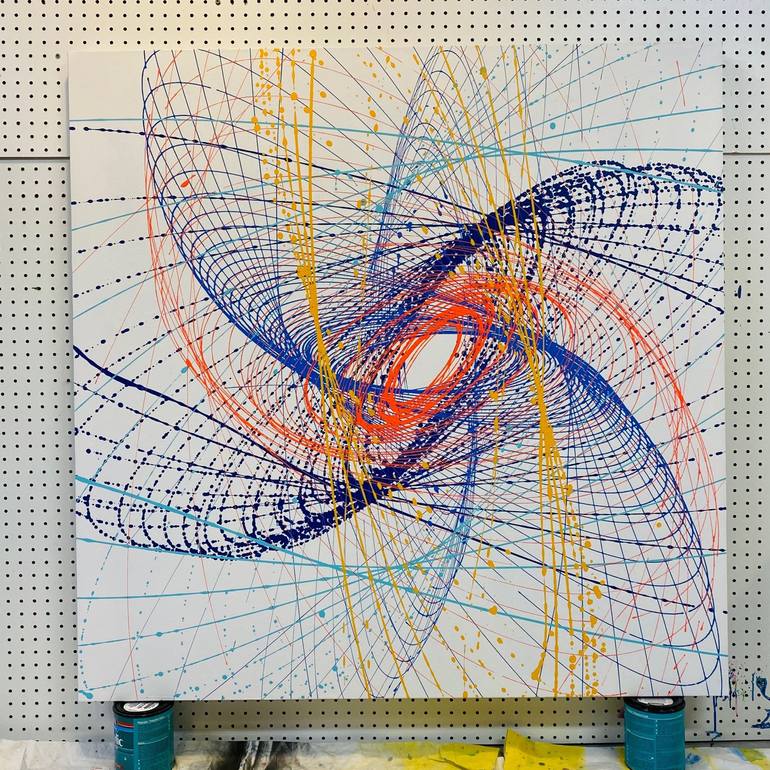 Original Geometric Painting by Erika C Brothers