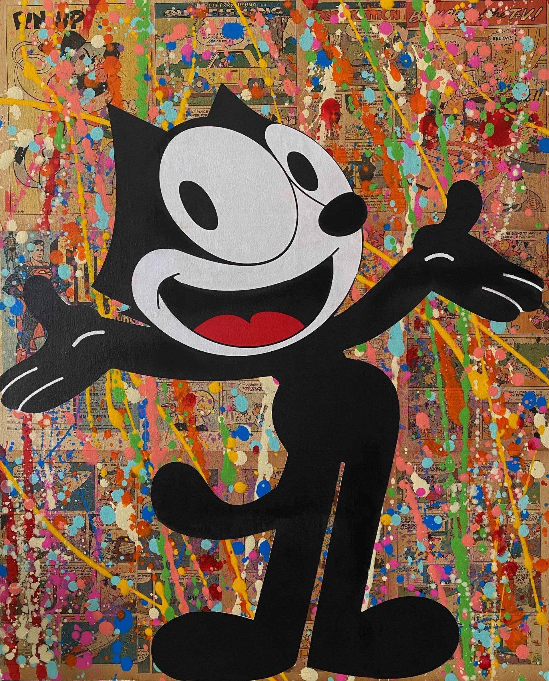 Felix The Cat, pop culture Art Painting by Erika C Brothers