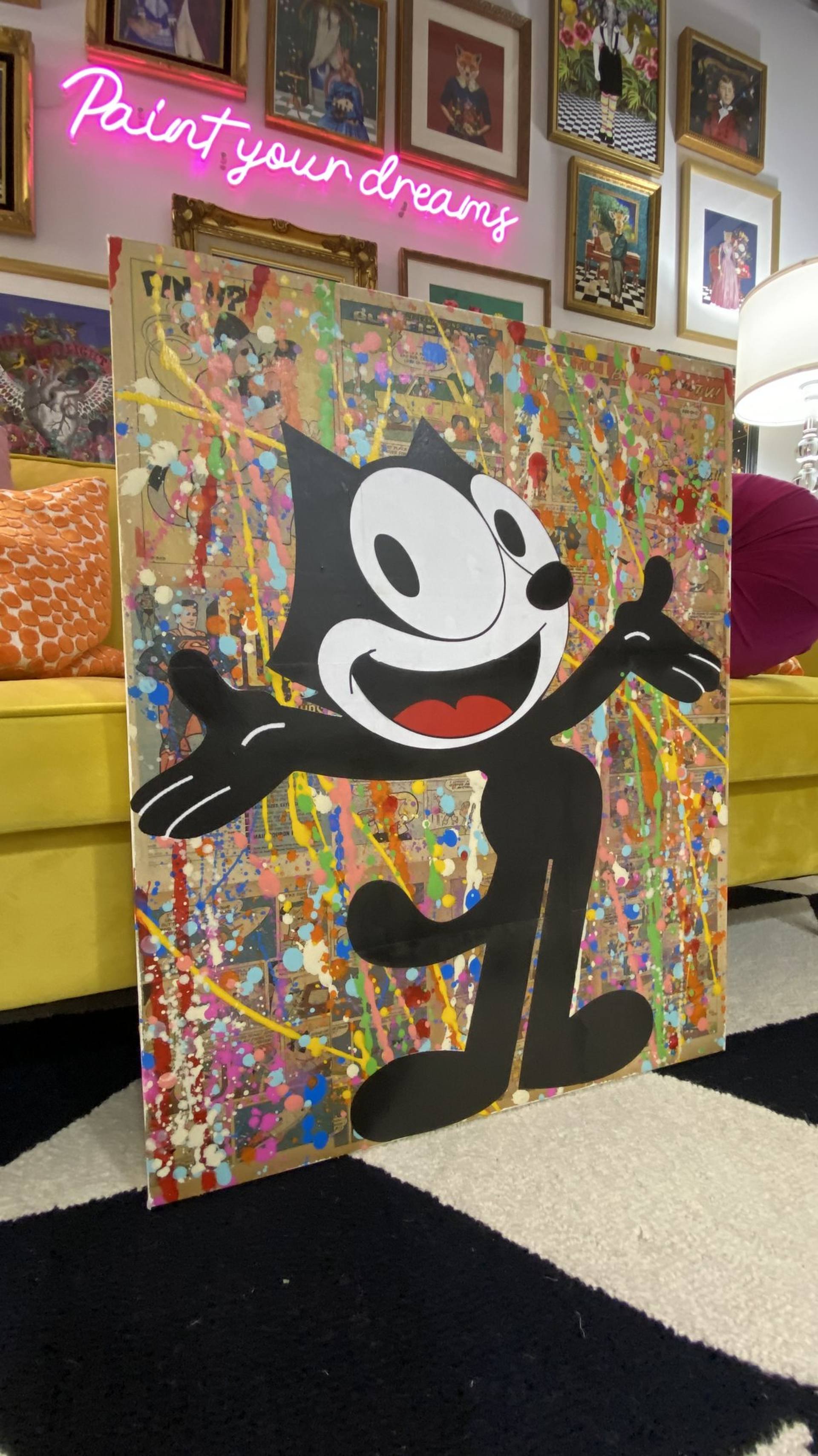 ▷ Painting Felix the cat by Kedarone