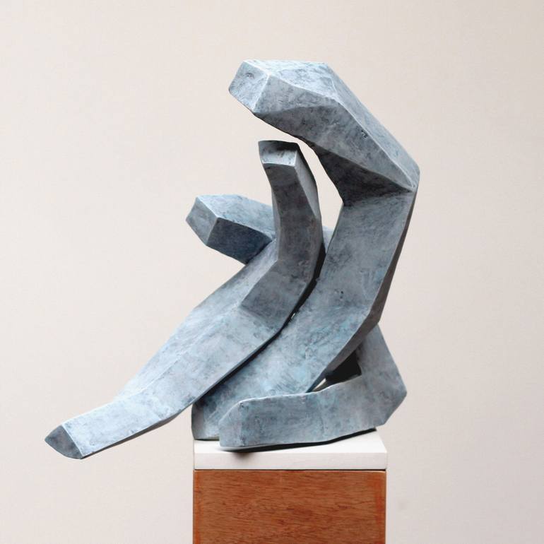 Original Cubism Love Sculpture by Georg Eisenmenger