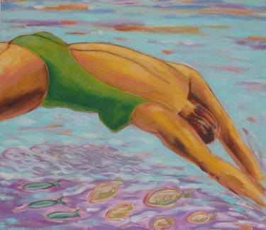 Original Figurative Beach Paintings by Lorie Schackmann