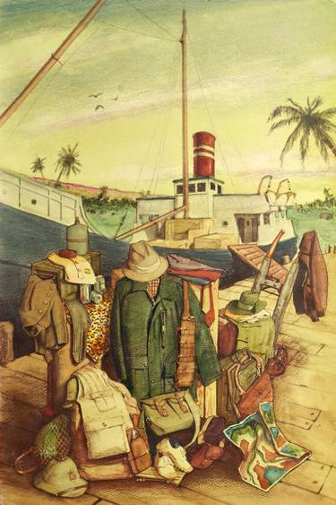 Original Illustration Travel Paintings by Robert Stein