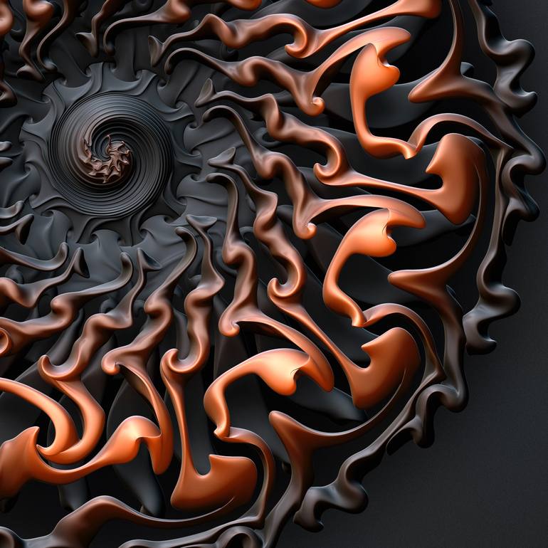 Original Conceptual Geometric Mixed Media by Robert Stein