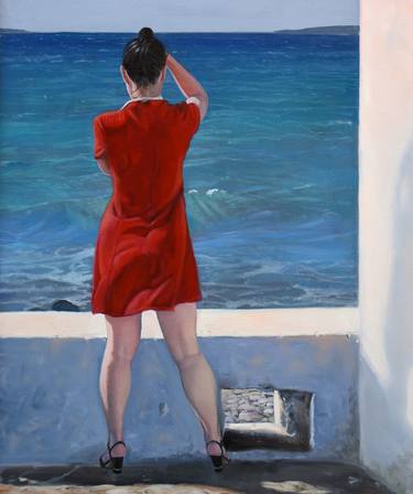 Original Figurative Women Painting by Michael Harris
