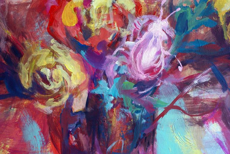 Original Expressionism Floral Painting by Igor Kudelin