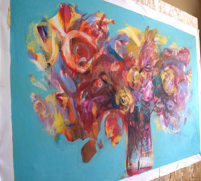 Original Expressionism Floral Painting by Igor Kudelin
