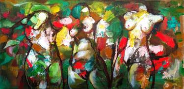 Original Abstract Expressionism Women Paintings by Igor Kudelin