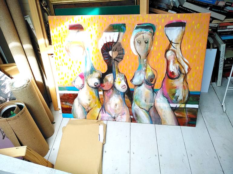 Original Expressionism Women Painting by Igor Kudelin