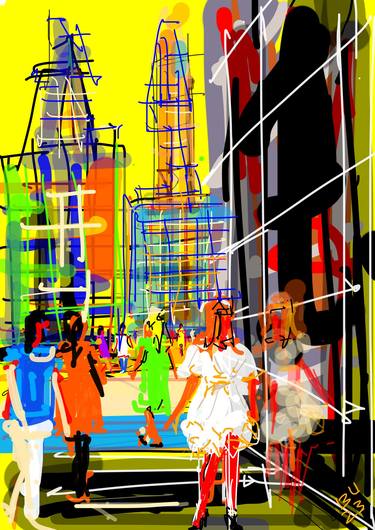 Print of Expressionism Architecture Digital by Bob Usoroh