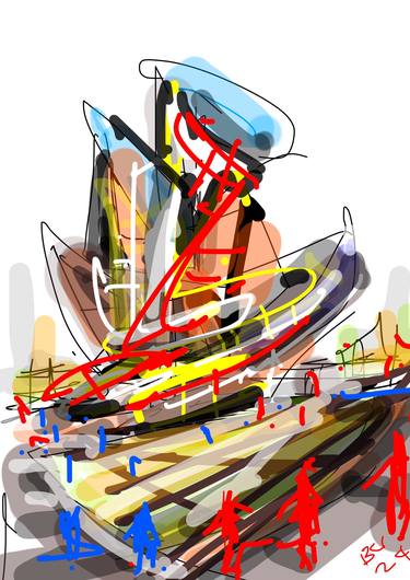 Print of Expressionism Architecture Digital by Bob Usoroh