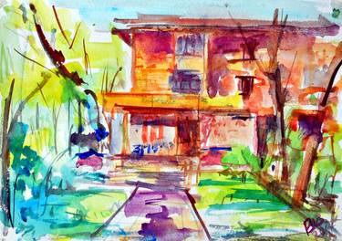 Print of Expressionism Architecture Paintings by Bob Usoroh