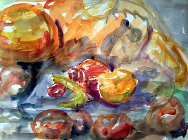Original Expressionism Food & Drink Paintings by Bob Usoroh
