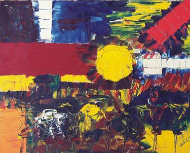 Original Abstract Expressionism Abstract Paintings by Bob Usoroh