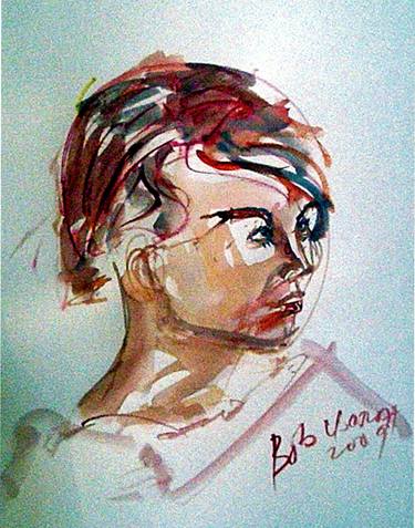Print of Expressionism Women Paintings by Bob Usoroh