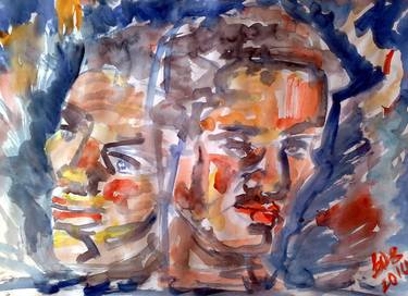 Print of Expressionism Men Paintings by Bob Usoroh