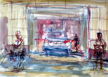 Print of Expressionism Automobile Paintings by Bob Usoroh