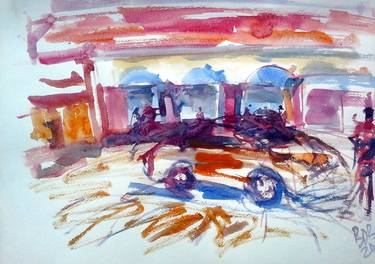 Print of Expressionism Automobile Paintings by Bob Usoroh