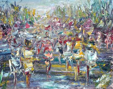 Print of Expressionism Rural life Paintings by Bob Usoroh