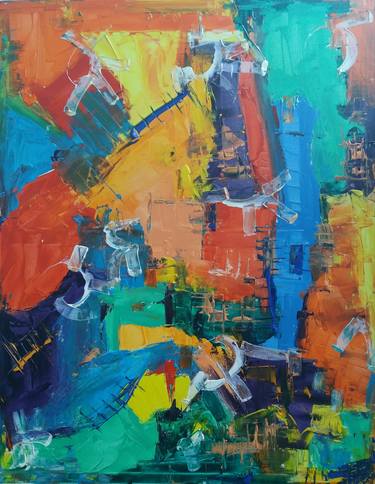 Print of Abstract Expressionism Abstract Paintings by Bob Usoroh