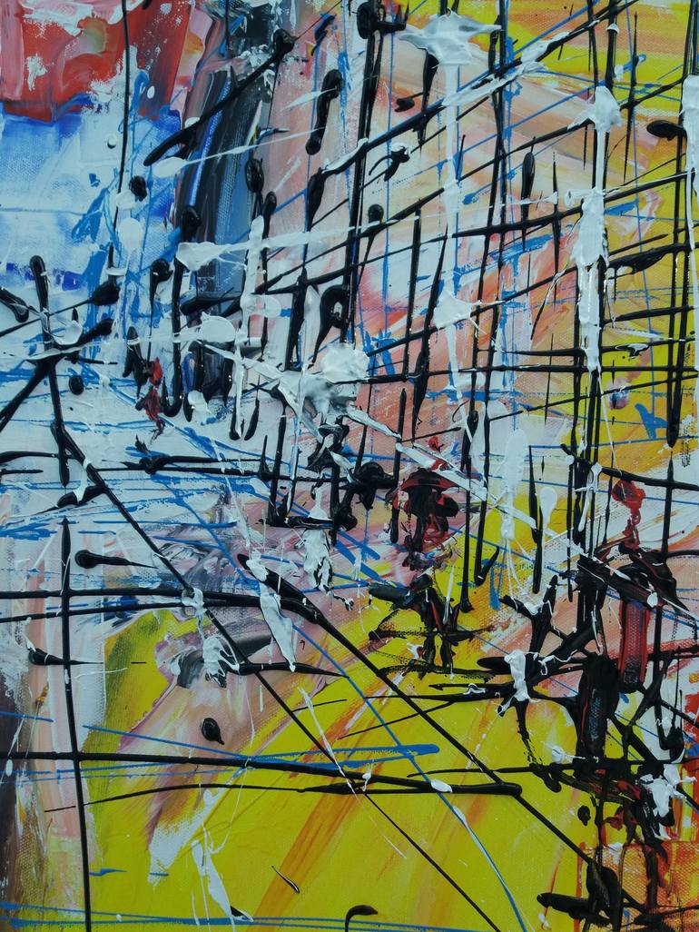 Original Expressionism Architecture Painting by Bob Usoroh