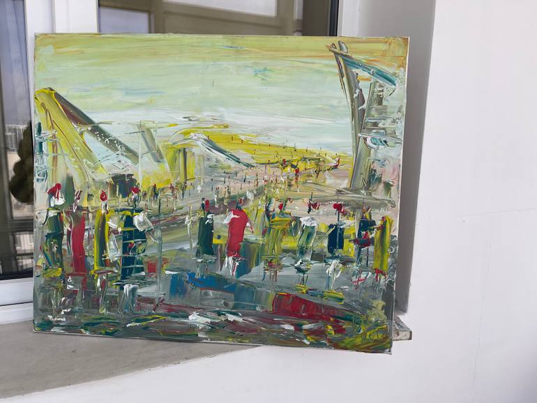 Original Expressionism Landscape Painting by Bob Usoroh