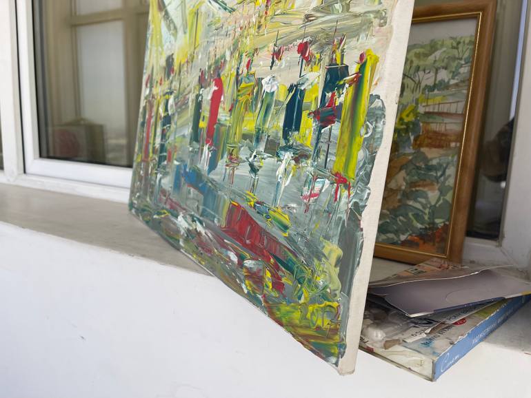 Original Expressionism Landscape Painting by Bob Usoroh