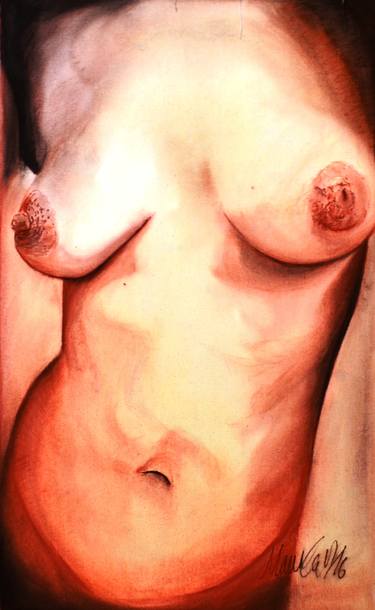 Print of Nude Drawings by Mauricio Cardona