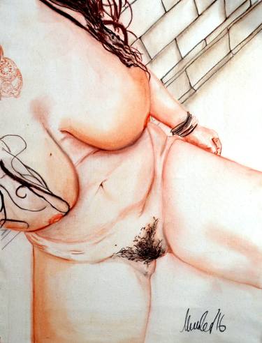 Print of Nude Drawings by Mauricio Cardona