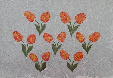 Print of Floral Paintings by Mukadder Kavas Sanatının Elçisi