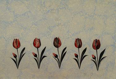 Print of Folk Floral Paintings by Mukadder Kavas Sanatının Elçisi