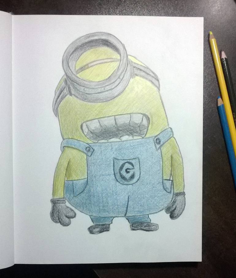 Stuart the Minion Drawing by Giorgi Kereselidze | Saatchi Art