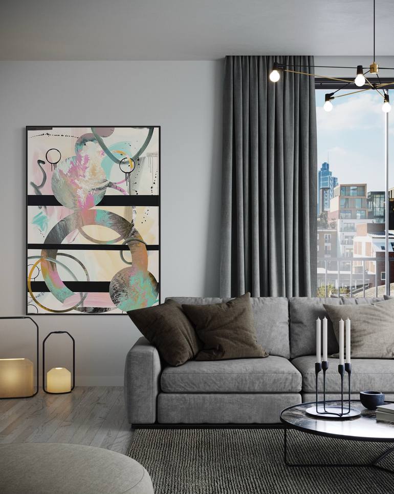 Original Abstract Expressionism Abstract Painting by Eleni Pratsi