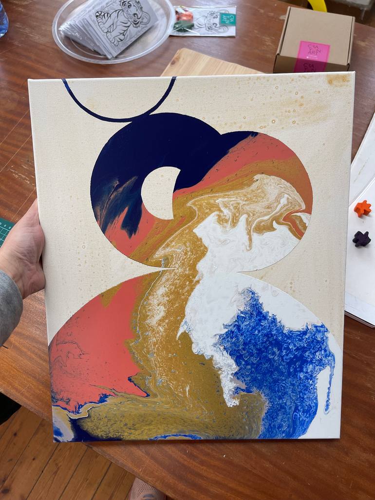 Original Abstract Expressionism Abstract Painting by Eleni Pratsi