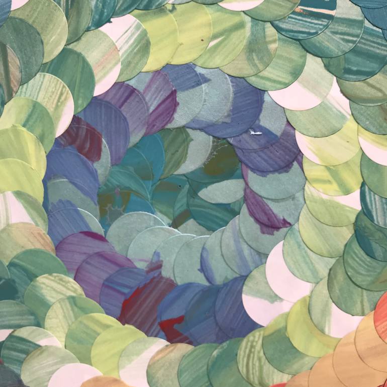 Original Abstract Expressionism Abstract Collage by Eleni Pratsi