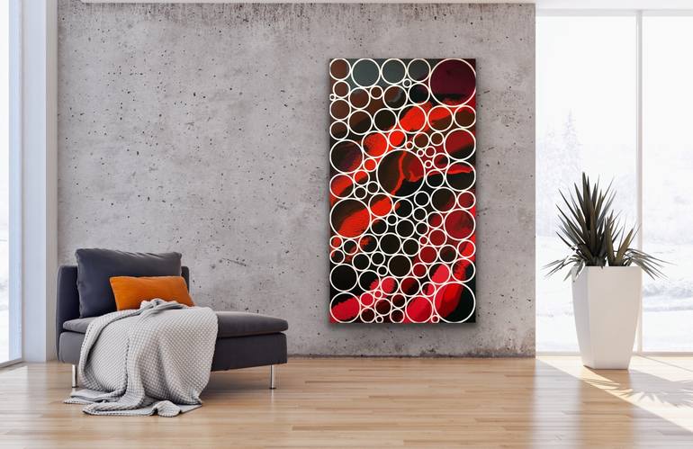 Original geometric Abstract Painting by Eleni Pratsi