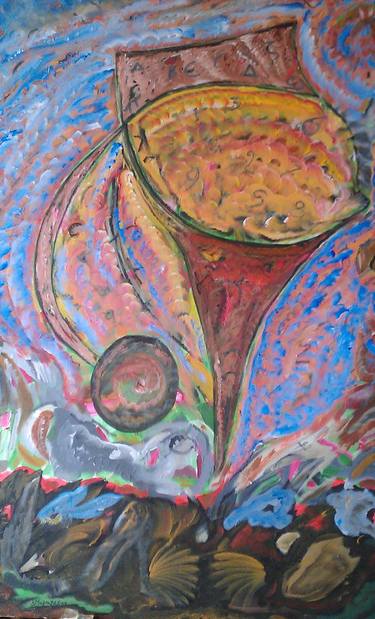 Original Abstract Expressionism Fantasy Paintings by Dionysios Maravegias