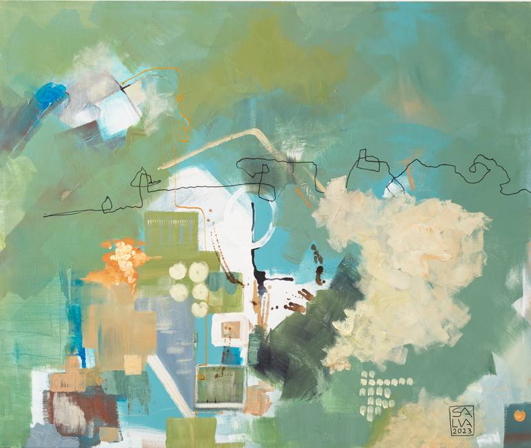 Original Abstract Expressionism Abstract Painting by Salvatore Balice