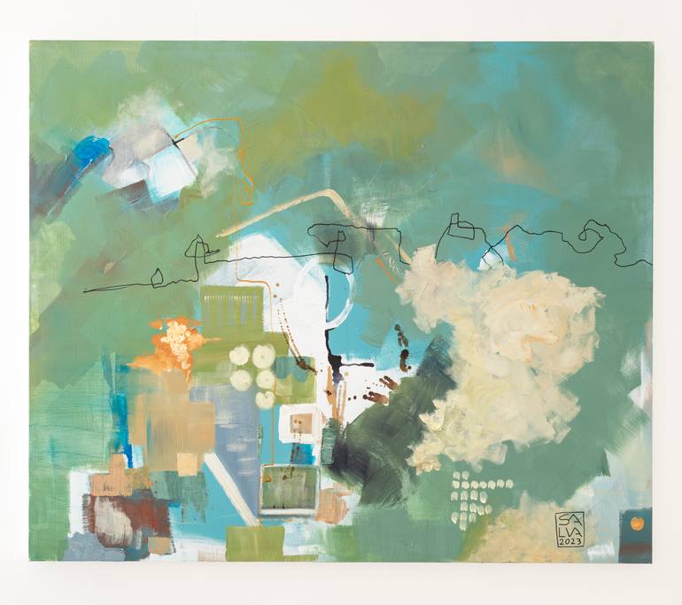 Original Abstract Expressionism Abstract Painting by Salvatore Balice