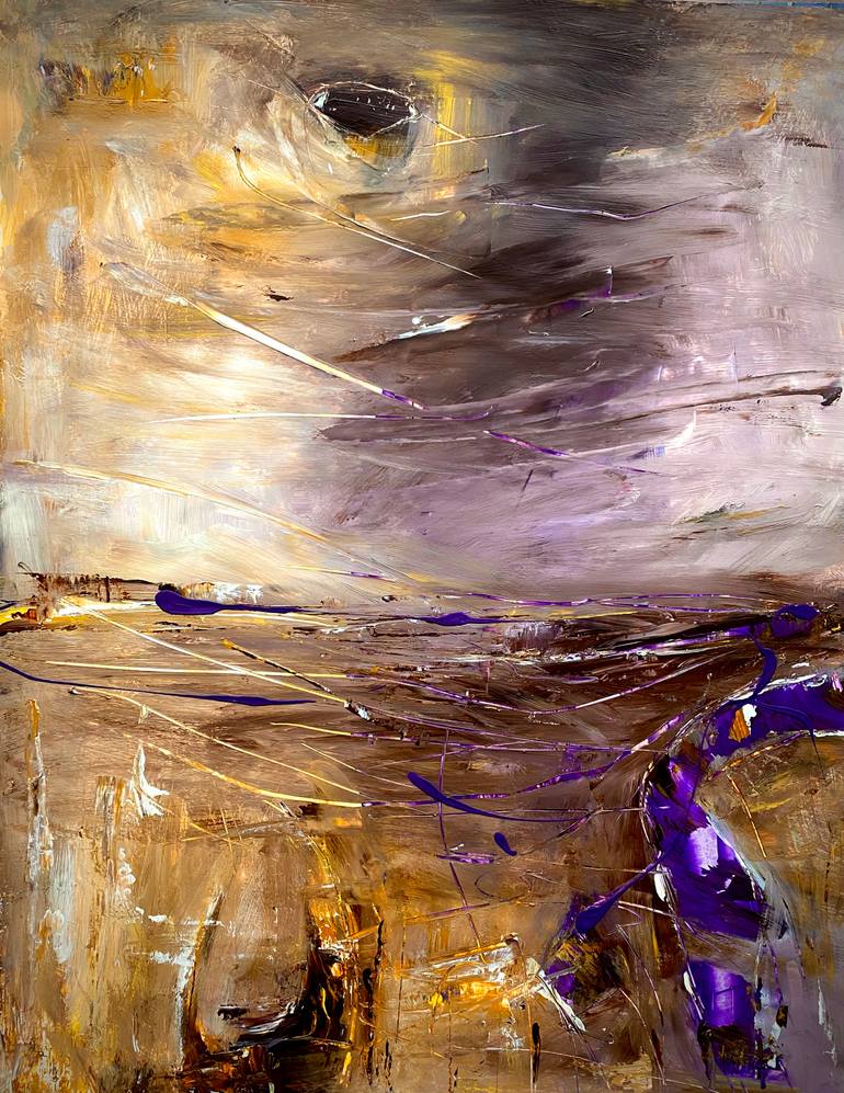 Original Abstract Expressionism Abstract Painting by Agnieszka Kukawska