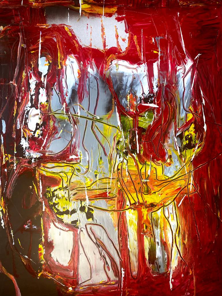 Original Abstract Expressionism Abstract Painting by Agnieszka Kukawska