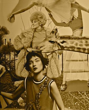 Original Art Deco Celebrity Collage by Agnieszka Kukawska