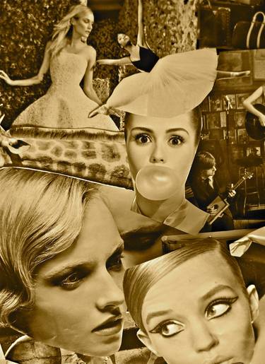 Original Art Deco Women Collage by Agnieszka Kukawska