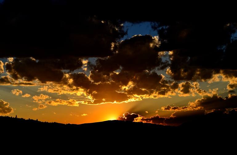 Original Nature Photography by Agnieszka Kukawska | Conceptual Art on Paper | "The Summer Sunset" - Limited Edition 1 of 5