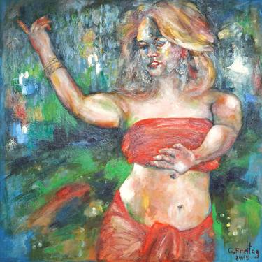 Original Impressionism Women Paintings by Gazmend Freitag