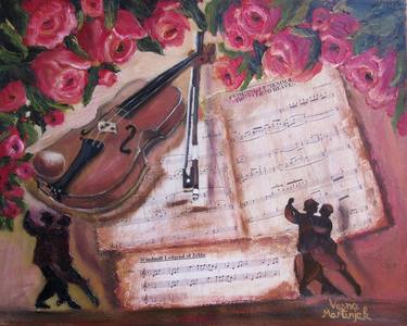 Original Modern Music Paintings by Vesna Martinjak