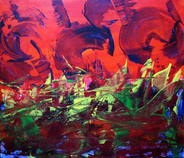 Original Abstract Expressionism Abstract Paintings by Vesna Martinjak