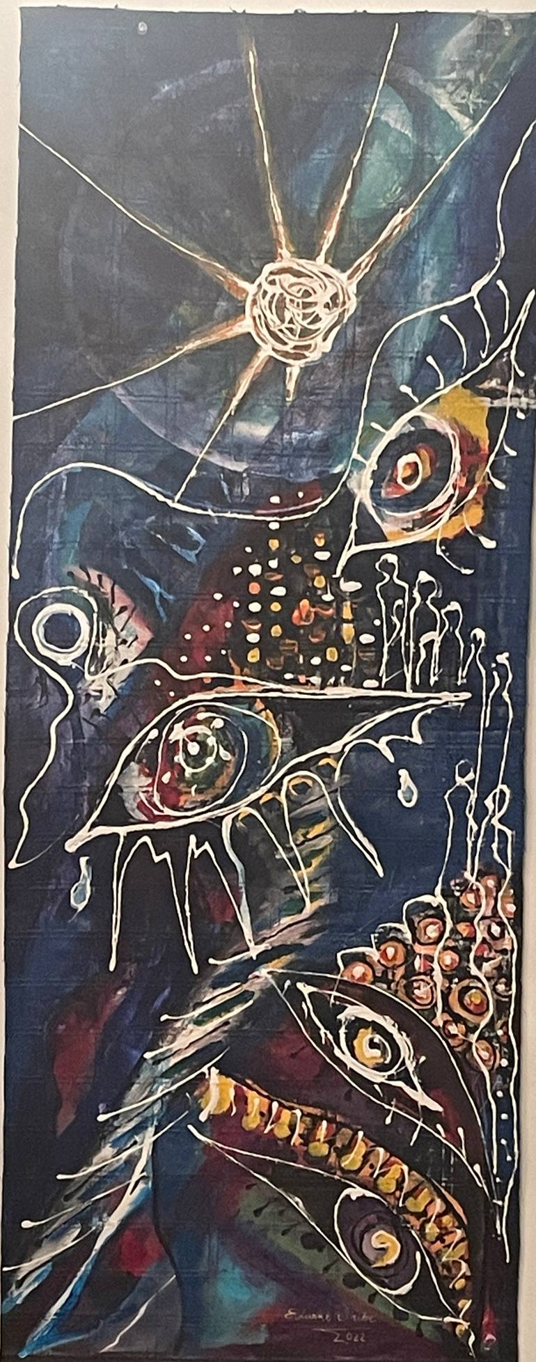 Original Abstract Expressionism Abstract Painting by Edurne Uribe